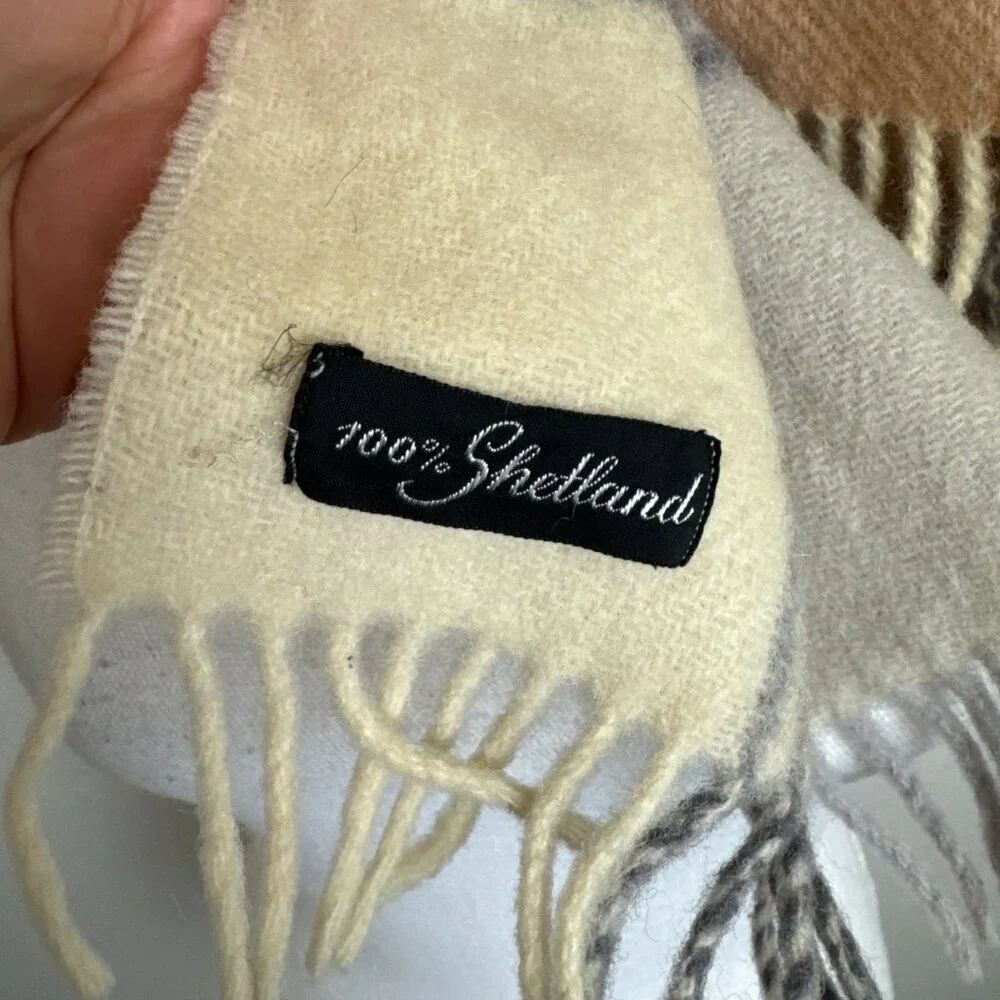 100%  Shetland Wool Scotland Scarf Unisex
